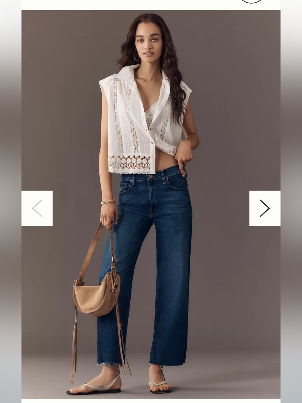 MOTHER Lil' Mid Rise Rambler Zip Ankle fray
Color taking chances. Size 28